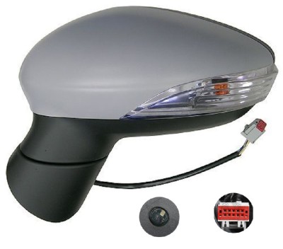 Oglinda exterioara Ford Fiesta (Ja8) 01.2013- partea stanga View Max crom asferica carcasa prevopsita grunduita reglare electrica cu incalzire 32B151 foto