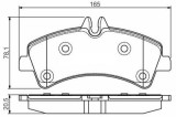 Set placute frana punte spate Mercedes Sprinter (W906), 06.2006-2018; VW Crafter (2E), 2005-2017; marca SRLine Polonia