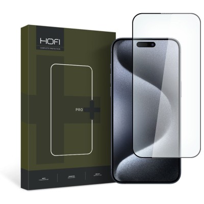 Folie de protectie Hofi Glass Pro+ pentru Apple iPhone 15 Pro Max Negru foto