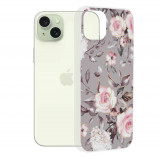 Cumpara ieftin Husa pentru iPhone 15 Plus, Techsuit Marble Series, Bloom of Ruth Gray