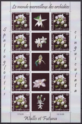 Wallis si Futuna 2005 flori orhidee MI 918 kleib. MNH foto