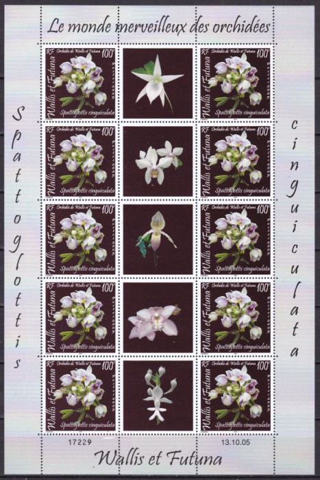 Wallis si Futuna 2005 flori orhidee MI 918 kleib. MNH