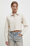Cumpara ieftin Answear Lab geaca jeans femei, culoarea bej, de tranzitie