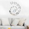 Ceas Decorativ Creativ, Inimioare, Oglinda Acrilica Argintie