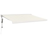 Cumpara ieftin Copertina retractabila, crem, 3,5x2,5 m, textil si aluminiu