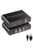 Adaptor HDMI ARC, convertor digital-analog DAC 192 KHz, extractor audio HDMI ARC, de la coaxial și optic la S