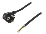Cablu Electric PVC 3x1,5mm2 1m Negru 16A 250V