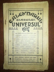 Calendarul ziarului universul 1927 foto