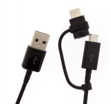 Cablu de date Samsung EP-DG950DBE, Micro USB, Type C, Black