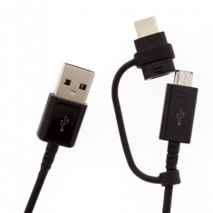 Cablu de date Samsung EP-DG950DBE, Micro USB, Type C, Black