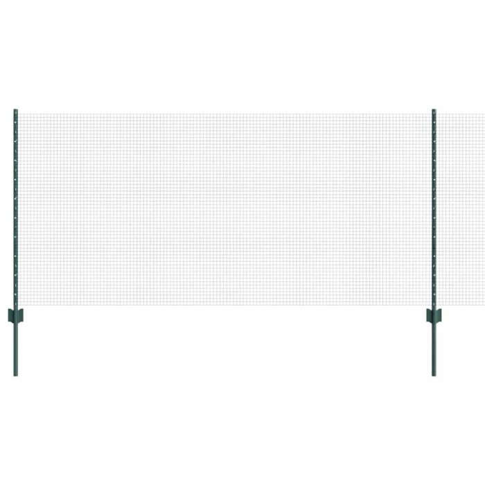 &Icirc;ngrădire cu st&acirc;lpi Verde 1 x 100 m Oțel