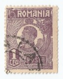*Romania, LP 72/1929, Ferdinand - uzuale, 1 leu violet, eroare 4, oblit.