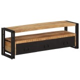 Cumpara ieftin Comoda TV, 120x30x40 cm, lemn masiv de mango
