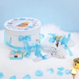 Trusou Botez cu 8 Piese Imprimat, Winnie the Pooh, Culoare Turcoaz - TB220