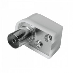 Mufa cablu coaxial, Hama, 90&amp;deg;, alb foto
