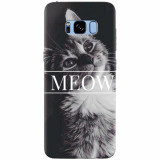 Husa silicon pentru Samsung S8 Plus, Meow Cute Cat