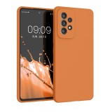 Husa Kwmobile pentru Samsung Galaxy A53 5G, Portocaliu, Silicon, KWM000015GS070C, Carcasa