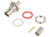 Soclu BNC Mamă 75&Omega; Crimpat Panou PTFE
