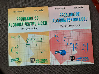 Ion Petrica - Probleme de algebra pentru liceu VOL II+III RF24/1 foto