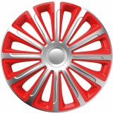 Set capace roti auto Cridem Trend 4buc - Argintiu/Rosu - 16&#039;&#039; Garage AutoRide