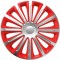 Set capace roti auto Cridem Trend 4buc - Argintiu/Rosu - 16&#039;&#039; Garage AutoRide
