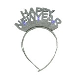 Bentita/cerc happy newyear, unisize, gri metalic