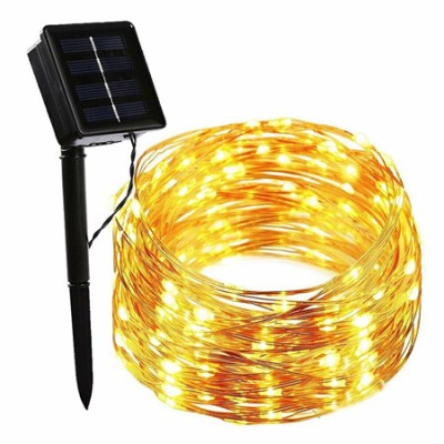 Sir iluminat cu incarcare solara ip44 alb cald foto