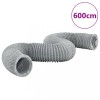 Conducta Evacuare PVC vidaXL 6m, &Oslash;20cm, Gri, Flexibila, Ventilatie Uscator, Baie, Bucatarie