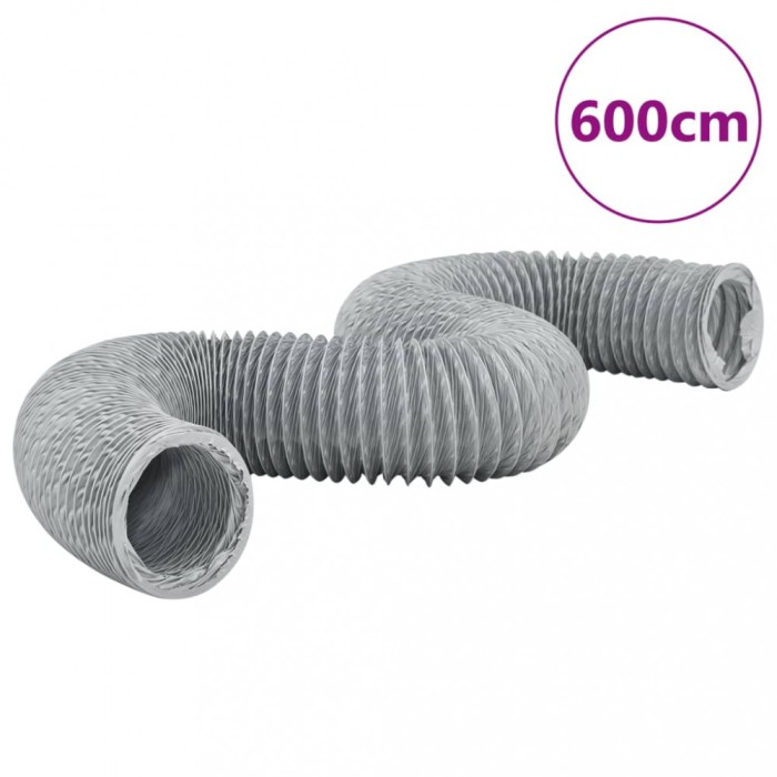 vidaXL Conductă de evacuare, 6 m, &Oslash;20 cm, PVC
