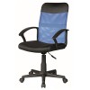 Scaun birou SL Q702, mesh, inaltime reglabila, mecanism de balans, roti pivontante, ergonomic, suport lombar, Albastru Negru