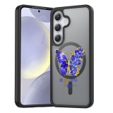 Hus&Auml; magsafe anti&Egrave;oc pentru samsung galaxy s25 &acirc; design butterfly quote, protec&Egrave;ie 360&Acirc;&deg;, youteful, negru mat