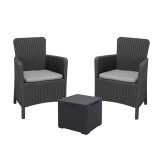 Cumpara ieftin Set mobilier de grădină Trenton Balcon cu masă Vigo grafit