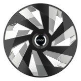 Set 4 Capace Roti, potrivite jantelor de R16, pentru Smart, model vector black and silver