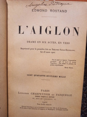 Edmond Rostand - L&amp;#039;Aiglon (1900) foto