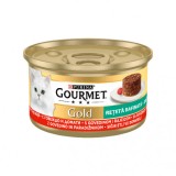 Gourmet Gold Savory Cake, hrana umeda pentru pisici, Vita si Rosii, 85 gr