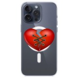 Husa personalizata apple iphone 15 pro, magsafe, stitched heart