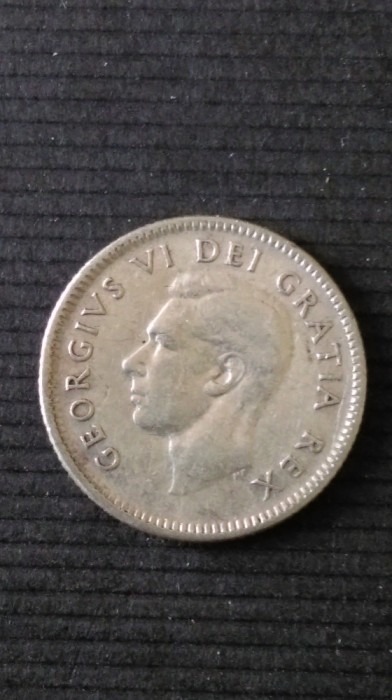 10 CENTS 1950 CANADA,ARGINT.