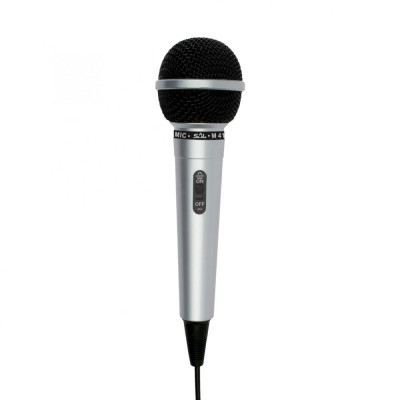Microfon dinamic polar cardioid de mana argintiu 6.3 mm SAL M 41 foto