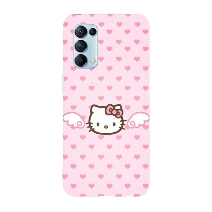 Husa compatibila cu Oppo A54 5G, Viceversa, model Meow fly Hello Kitty, Silicon, TPU
