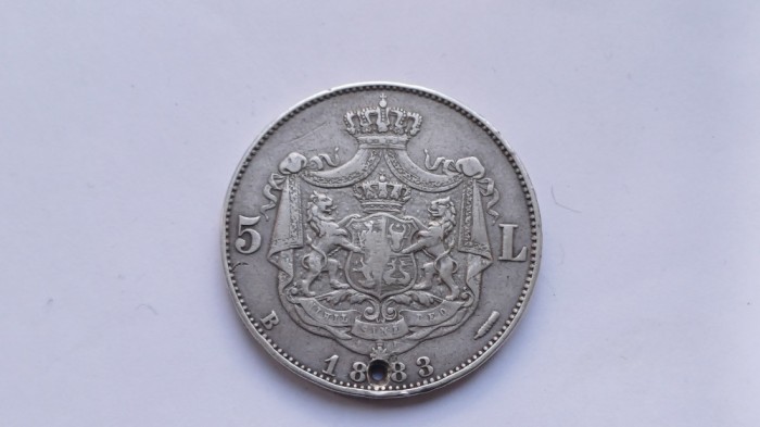 Romania -5 Lei 1883-Gaurit
