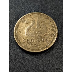 B 11 Moneda 25 Centavos 1992 Argentina