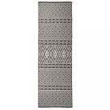 VidaXL Covor de exterior, dungi negre, 80x250 cm, țesătură plată