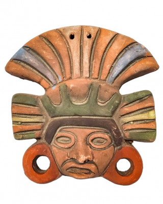 Figurina ceramica masca mayasa - model m2 foto