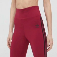 adidas Originals pantaloni scurți Trefoil Moments HE0406 femei, culoarea violet, cu imprimeu, high waist HE0406-LEGBUR