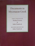 DOCUMENTS IN MYCENAEAN GREEK. SECOND EDITION-JOHN CHADWICK