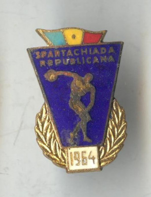 Insigna Campion Spartachiada Republicana 1964 foto