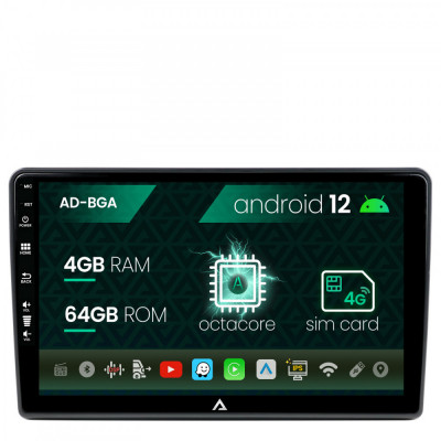 Navigatie Citroen Berlingo (2008-2019), Android 12, A-Octacore 4GB RAM + 64GB ROM, 9 Inch - AD-BGA9004+AD-BGR001UNI foto
