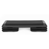 Step aerobic fitness profesional, reglabil 3 niveluri, PP, maxim 350 kg, 108x29x20 cm, negru gri Household NewTrend
