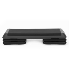 Stepper aerobic fitness reglabil cu 3 niveluri, 350 kg, 108 cm, negru-gri