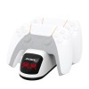 Statie Incarcare Dual Controller PS5, Incarcare Rapida, Display Digital, Alb